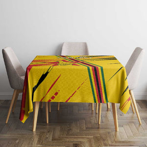 Custom Zimbabwe Football Tablecloth Grunge Style