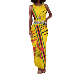 Custom Zimbabwe Football Tank Maxi Dress Grunge Style