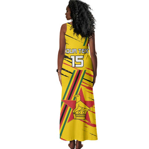 Custom Zimbabwe Football Tank Maxi Dress Grunge Style