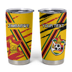 Custom Zimbabwe Football Tumbler Cup Grunge Style
