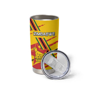 Custom Zimbabwe Football Tumbler Cup Grunge Style