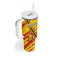 Custom Zimbabwe Football Tumbler With Handle Grunge Style