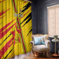 Custom Zimbabwe Football Window Curtain Grunge Style