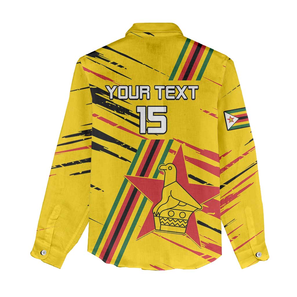 Custom Zimbabwe Football Women Casual Shirt Grunge Style LT15