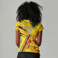 Custom Zimbabwe Football Women V-Neck T-Shirt Grunge Style