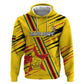 Custom Zimbabwe Football Zip Hoodie Grunge Style