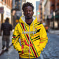 Custom Zimbabwe Football Zip Hoodie Grunge Style