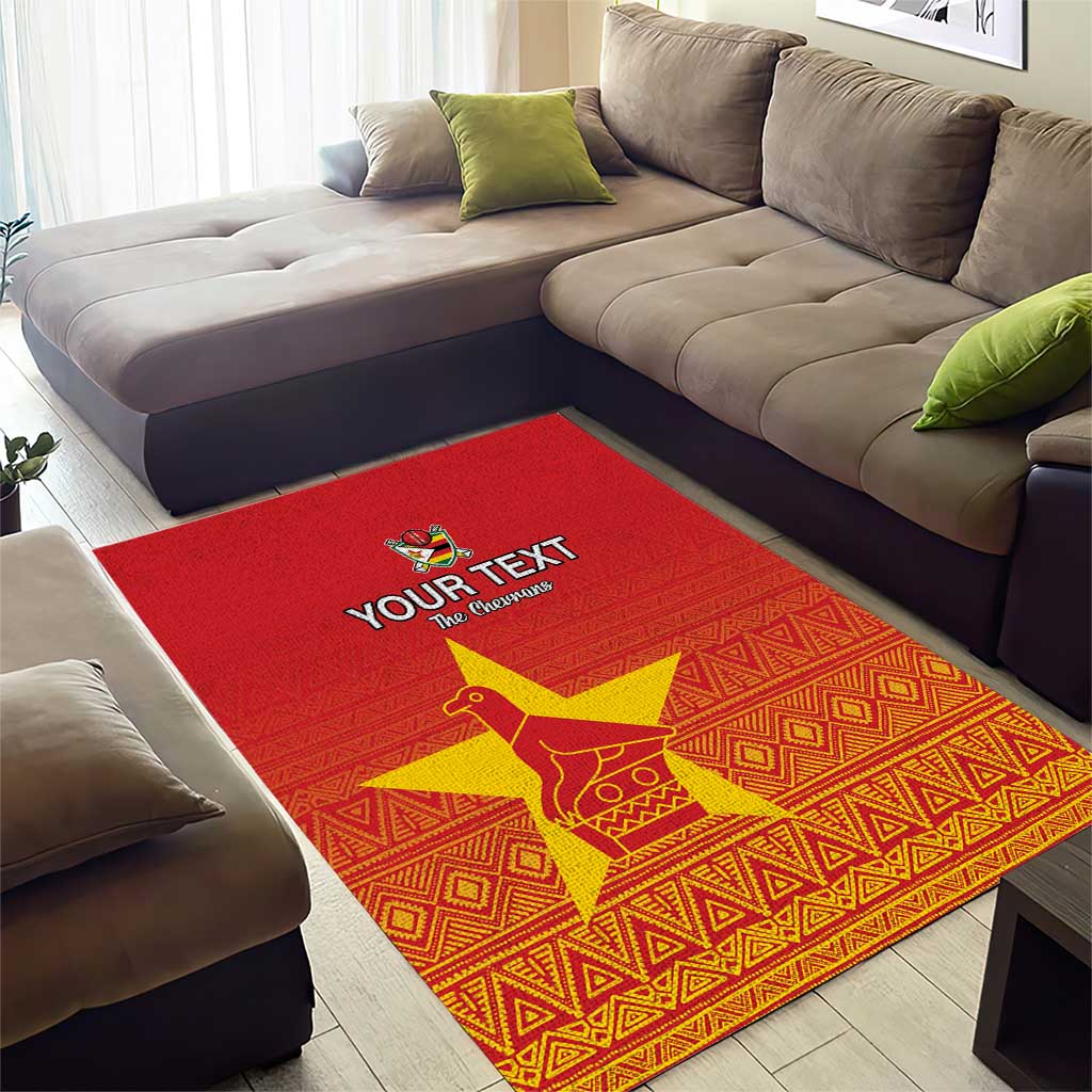 Custom Zimbabwe Cricket Area Rug Go Champions