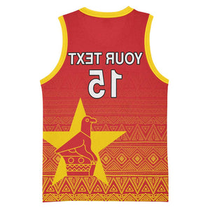Custom Zimbabwe Cricket Basketball Jersey Go Champions - African Pride