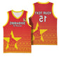 Custom Zimbabwe Cricket Basketball Jersey Go Champions - African Pride