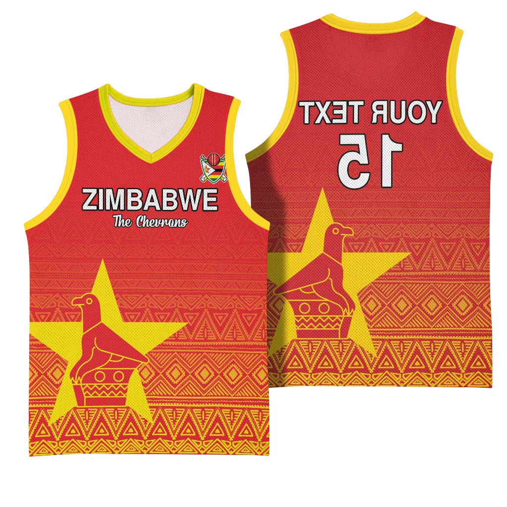 Custom Zimbabwe Cricket Basketball Jersey Go Champions - African Pride