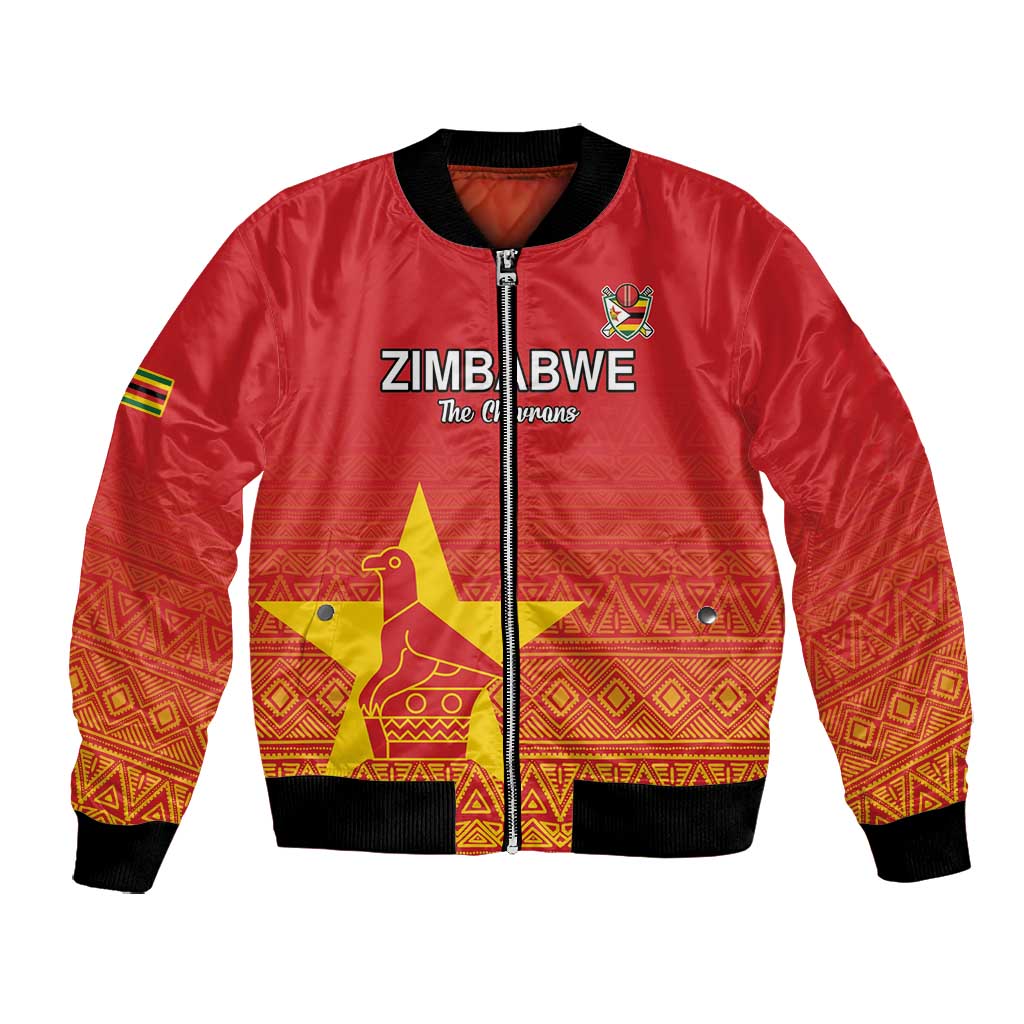 Custom Zimbabwe Cricket Bomber Jacket Go Champions