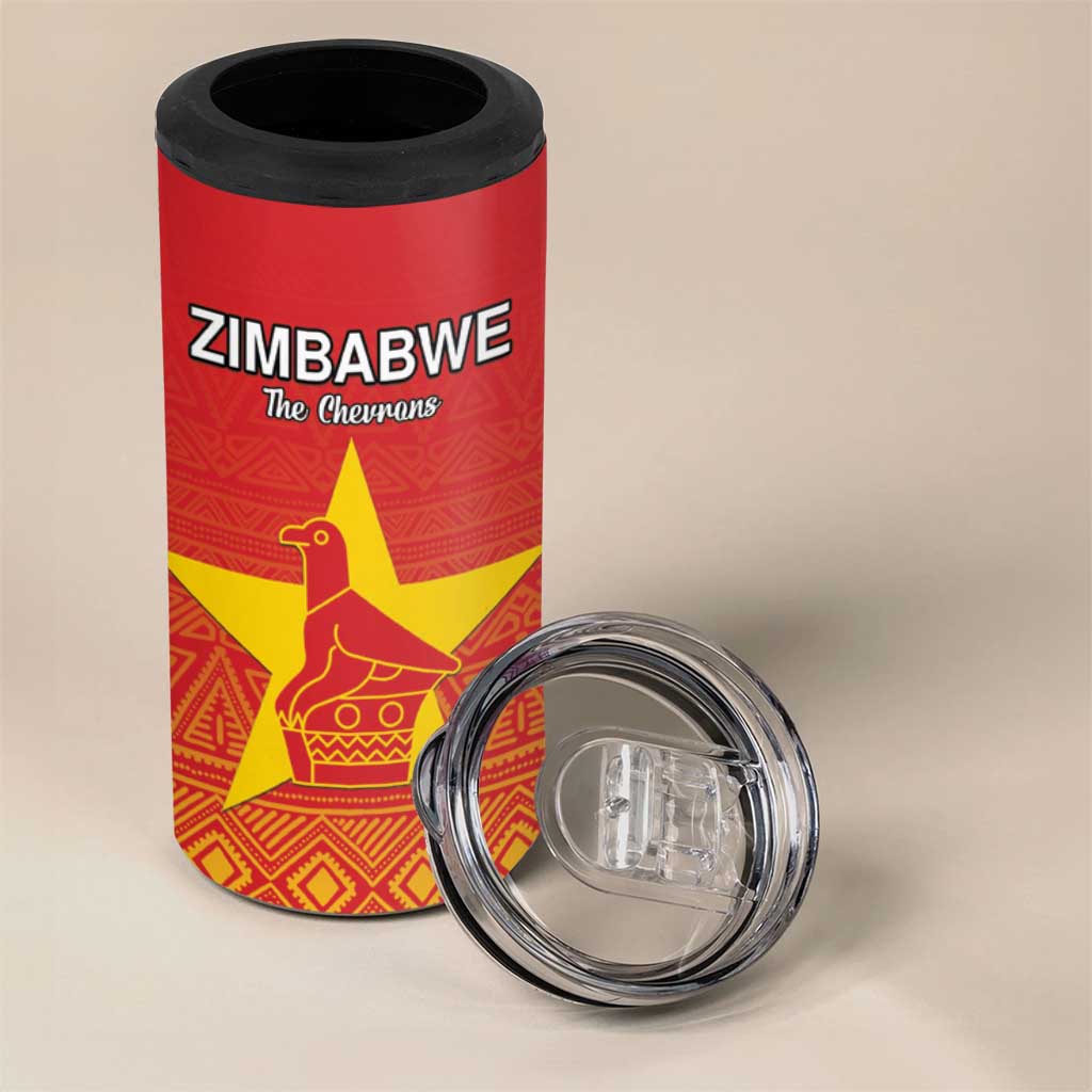 Custom Zimbabwe Cricket 4 in 1 Can Cooler Tumbler Go Champions