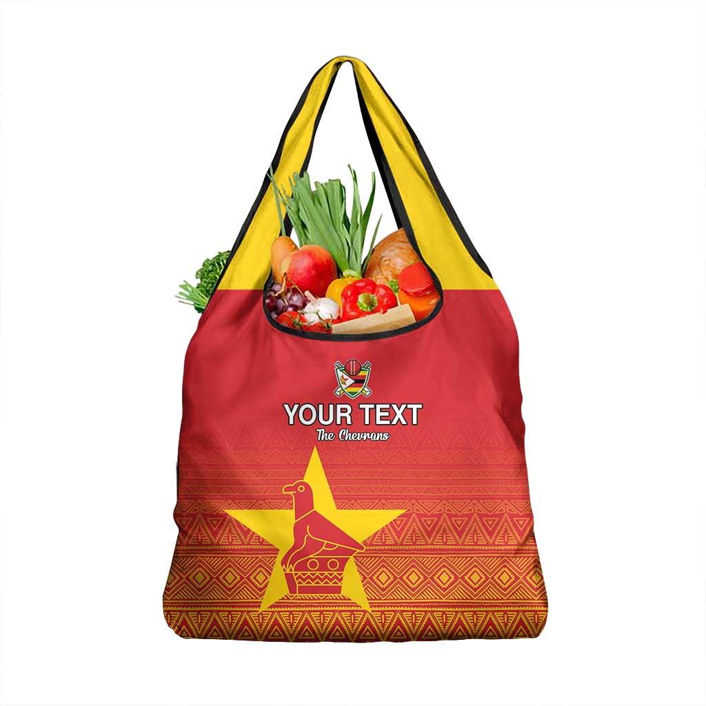 Custom Zimbabwe Cricket Grocery Bag Go Champions