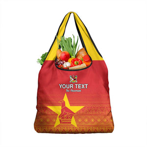 Custom Zimbabwe Cricket Grocery Bag Go Champions
