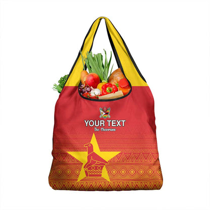 Custom Zimbabwe Cricket Grocery Bag Go Champions