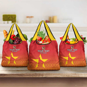 Custom Zimbabwe Cricket Grocery Bag Go Champions