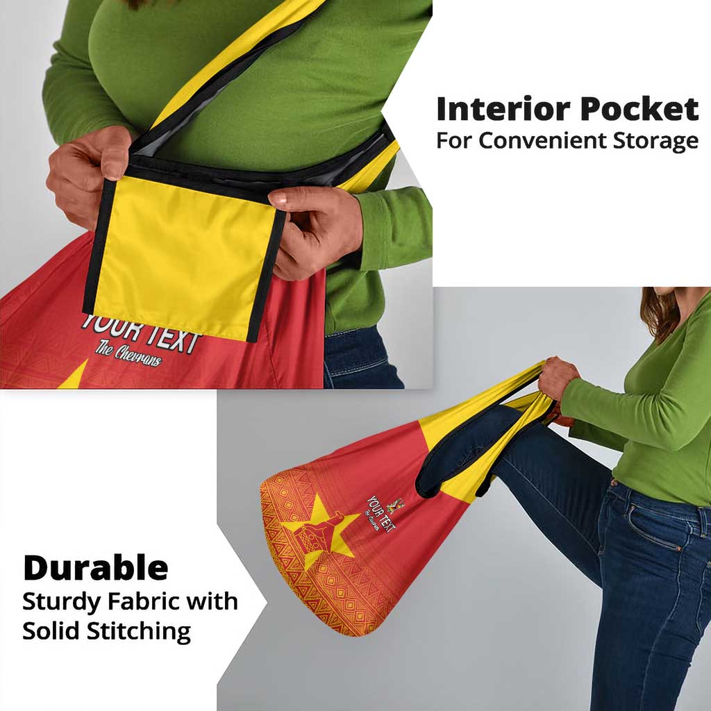 Custom Zimbabwe Cricket Grocery Bag Go Champions