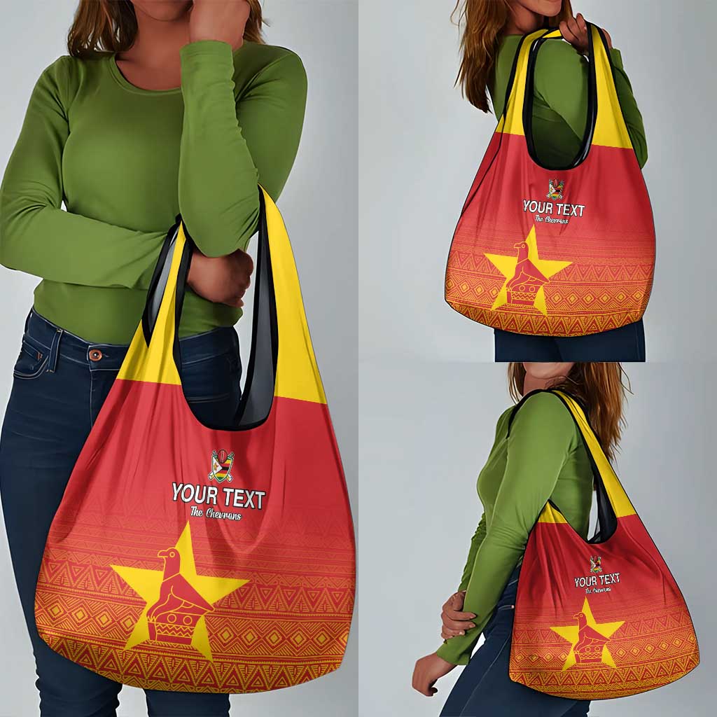Custom Zimbabwe Cricket Grocery Bag Go Champions