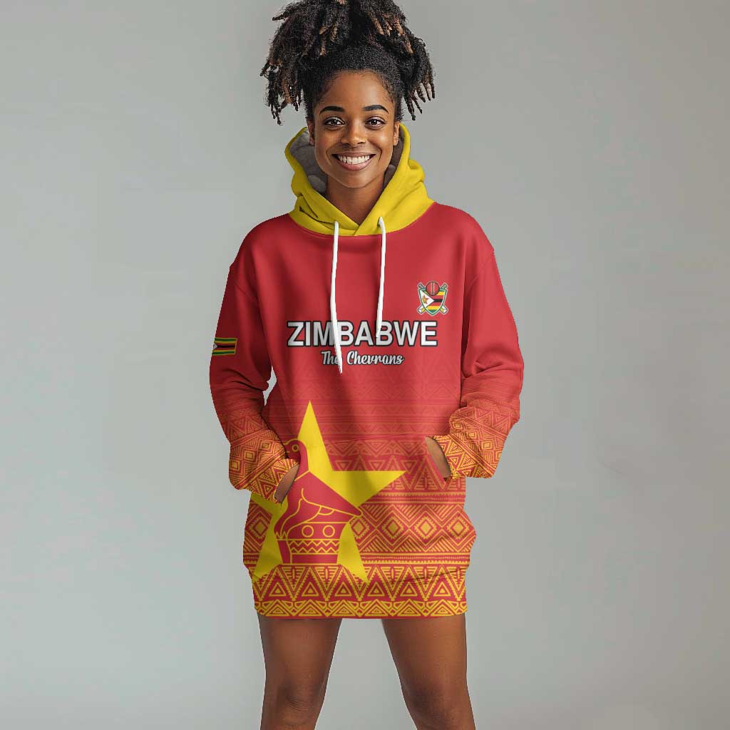 Custom Zimbabwe Cricket Hoodie Dress Go Champions