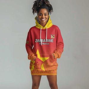 Custom Zimbabwe Cricket Hoodie Dress Go Champions