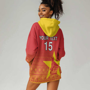 Custom Zimbabwe Cricket Hoodie Dress Go Champions