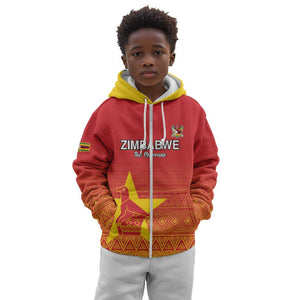 Custom Zimbabwe Cricket Kid Hoodie Go Champions