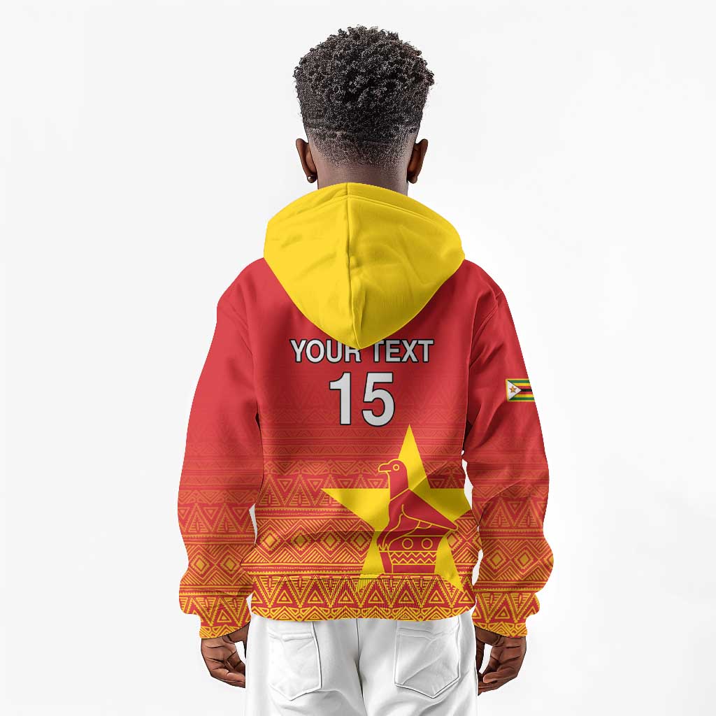Custom Zimbabwe Cricket Kid Hoodie Go Champions