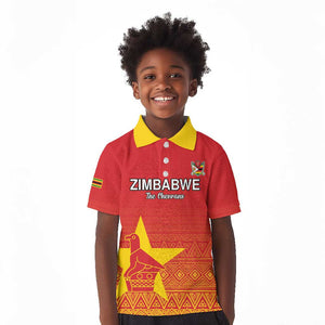 Custom Zimbabwe Cricket Kid Polo Shirt Go Champions