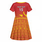 Custom Zimbabwe Cricket Kid Short Sleeve Dress Go Champions
