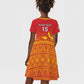 Custom Zimbabwe Cricket Kid Short Sleeve Dress Go Champions