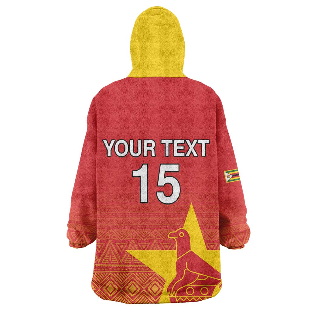 Custom Zimbabwe Cricket Kid Wearable Blanket Hoodie Go Champions
