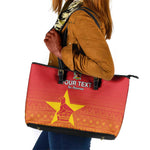 Custom Zimbabwe Cricket Leather Tote Bag Go Champions