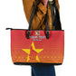 Custom Zimbabwe Cricket Leather Tote Bag Go Champions