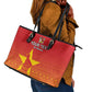 Custom Zimbabwe Cricket Leather Tote Bag Go Champions