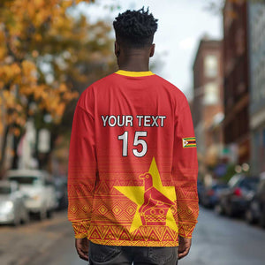 Custom Zimbabwe Cricket Long Sleeve Shirt Go Champions