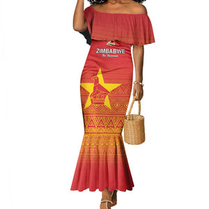 Custom Zimbabwe Cricket Mermaid Dress Go Champions