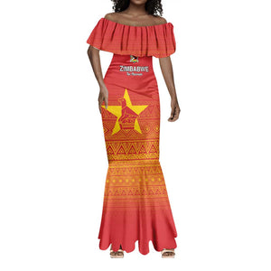 Custom Zimbabwe Cricket Mermaid Dress Go Champions
