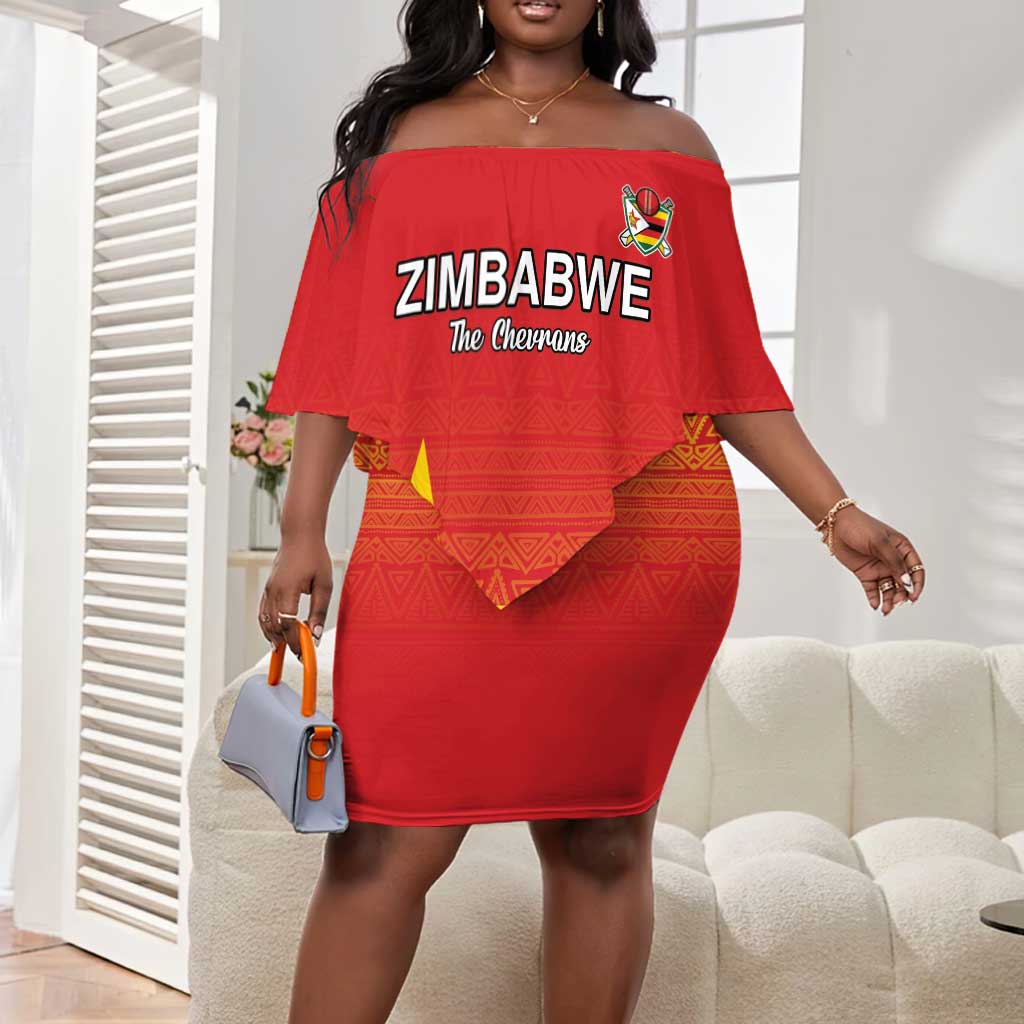 Custom Zimbabwe Cricket Off Shoulder Short Dress Go Champions