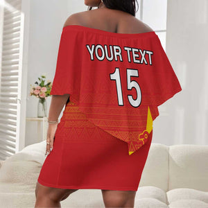 Custom Zimbabwe Cricket Off Shoulder Short Dress Go Champions