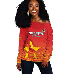 Custom Zimbabwe Cricket Off Shoulder Sweater Go Champions
