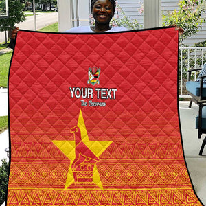 Custom Zimbabwe Cricket Quilt Go Champions