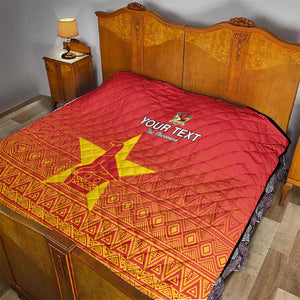 Custom Zimbabwe Cricket Quilt Go Champions