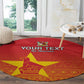 Custom Zimbabwe Cricket Round Carpet Go Champions
