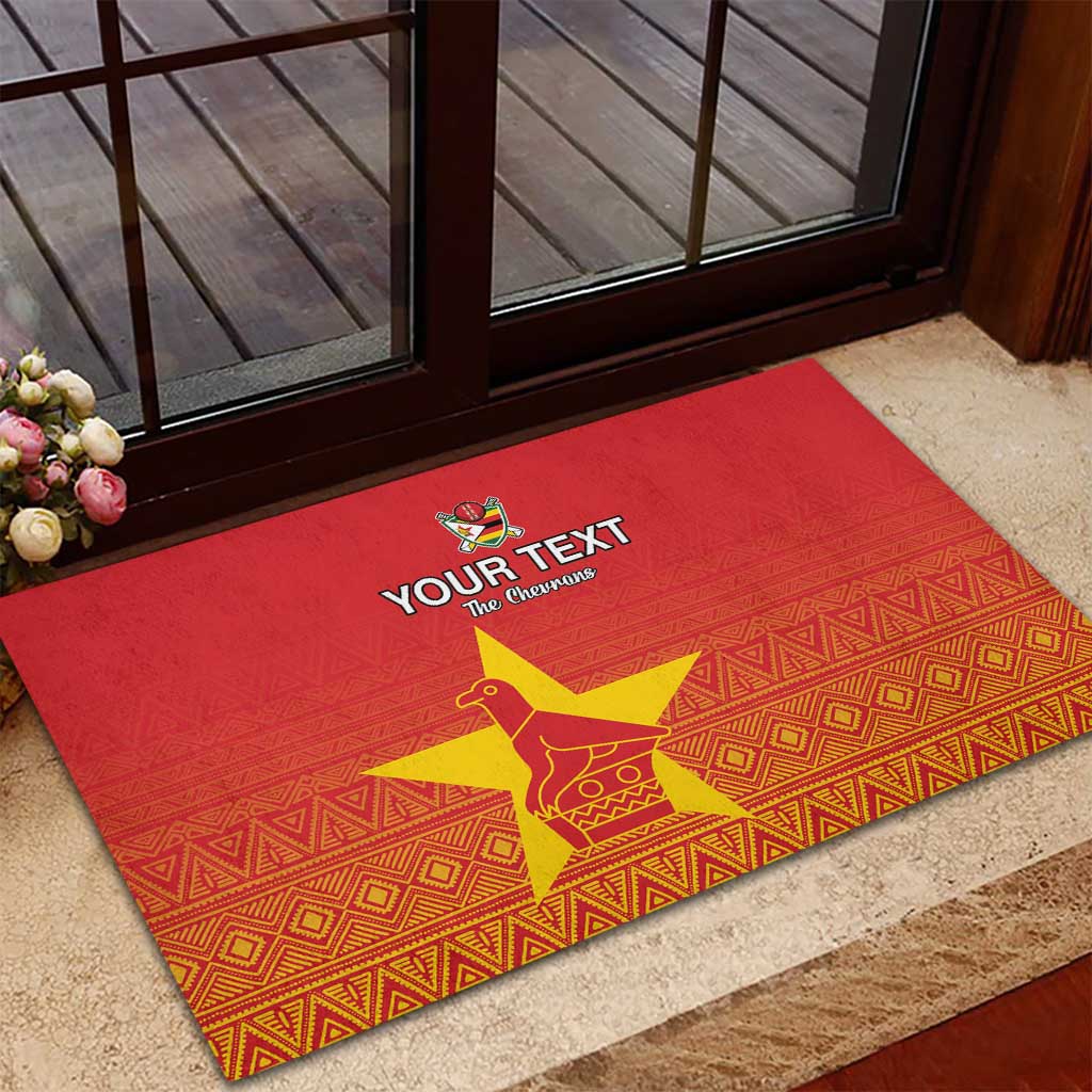 Custom Zimbabwe Cricket Rubber Doormat Go Champions