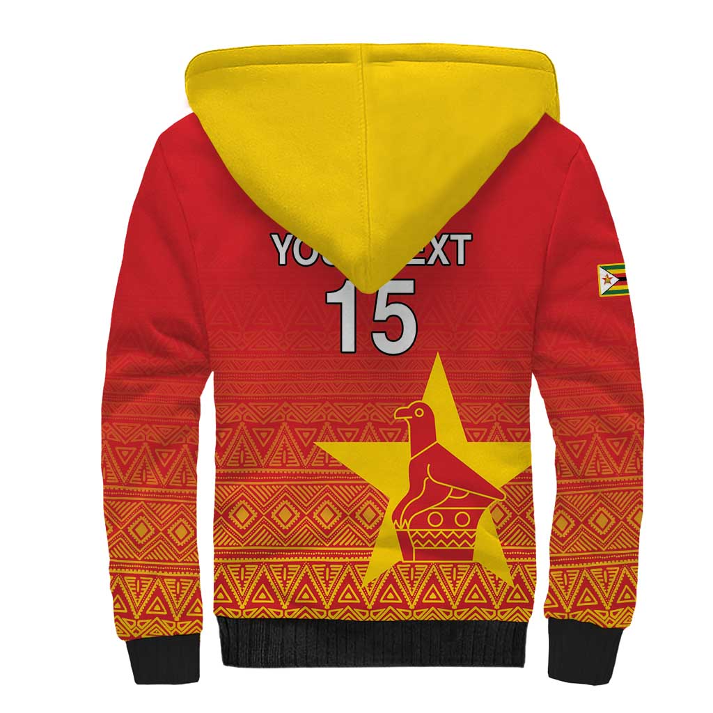 Custom Zimbabwe Cricket Sherpa Hoodie Go Champions