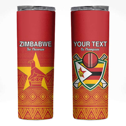 Custom Zimbabwe Cricket Skinny Tumbler Go Champions