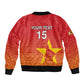 Custom Zimbabwe Cricket Sleeve Zip Bomber Jacket Go Champions
