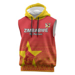 Custom Zimbabwe Cricket Sleeveless Hoodie Go Champions - African Pride