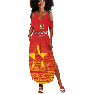 Custom Zimbabwe Cricket Summer Maxi Dress Go Champions